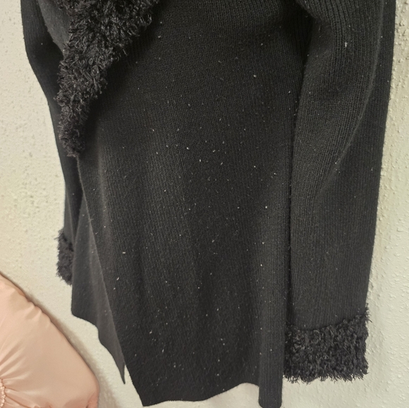 GAS Sweaters - Womens Cardigan with Furry Trim - Picture 3 of 5